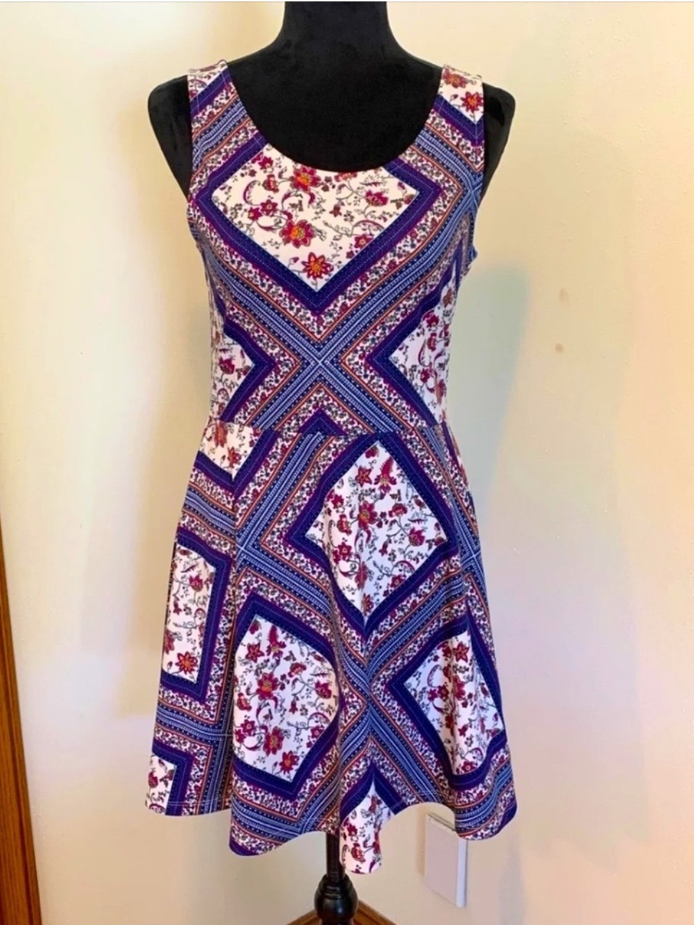 Floral Fit-and-Flare Mini Dress